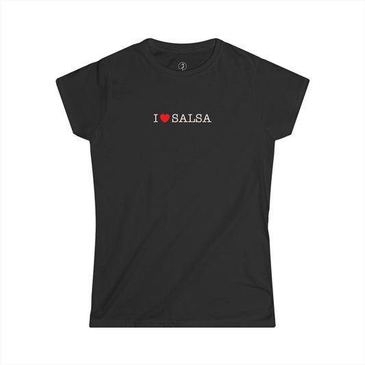 Women's I ♥ Salsa Minimal Soft Tee-PROMO