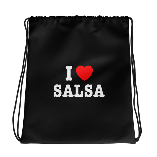 I ♥ Salsa Drawstring Bag